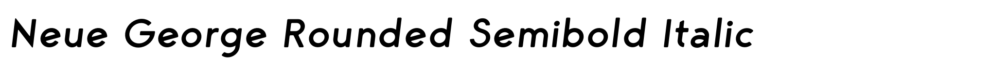 Neue George Rounded Semibold Italic image